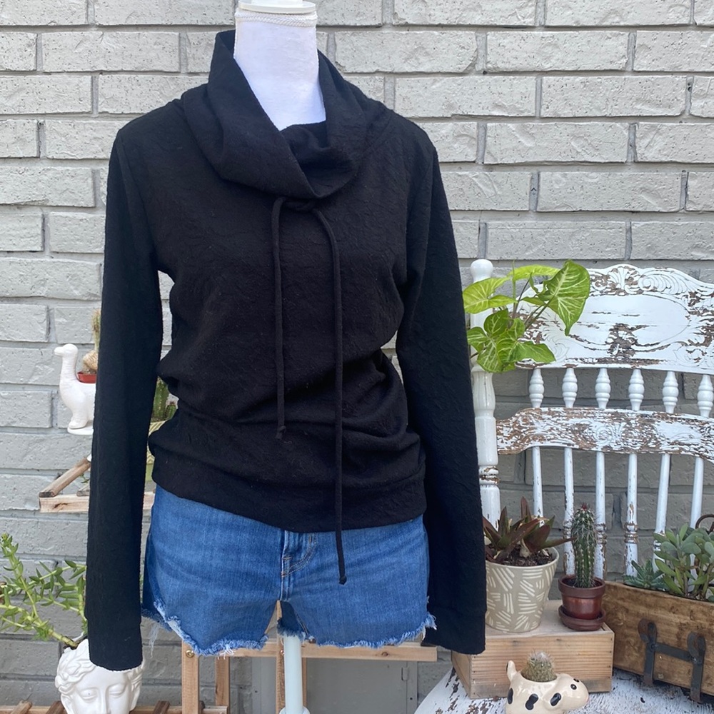 Black Cowl Neck Sweater